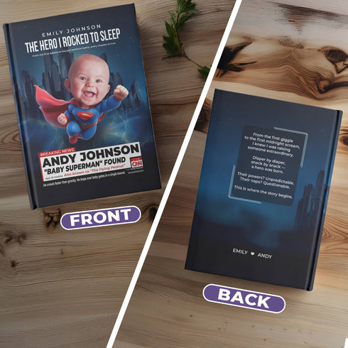 Personalized Baby Superman Notebook – Custom Hero Journal with Baby Photo & Name